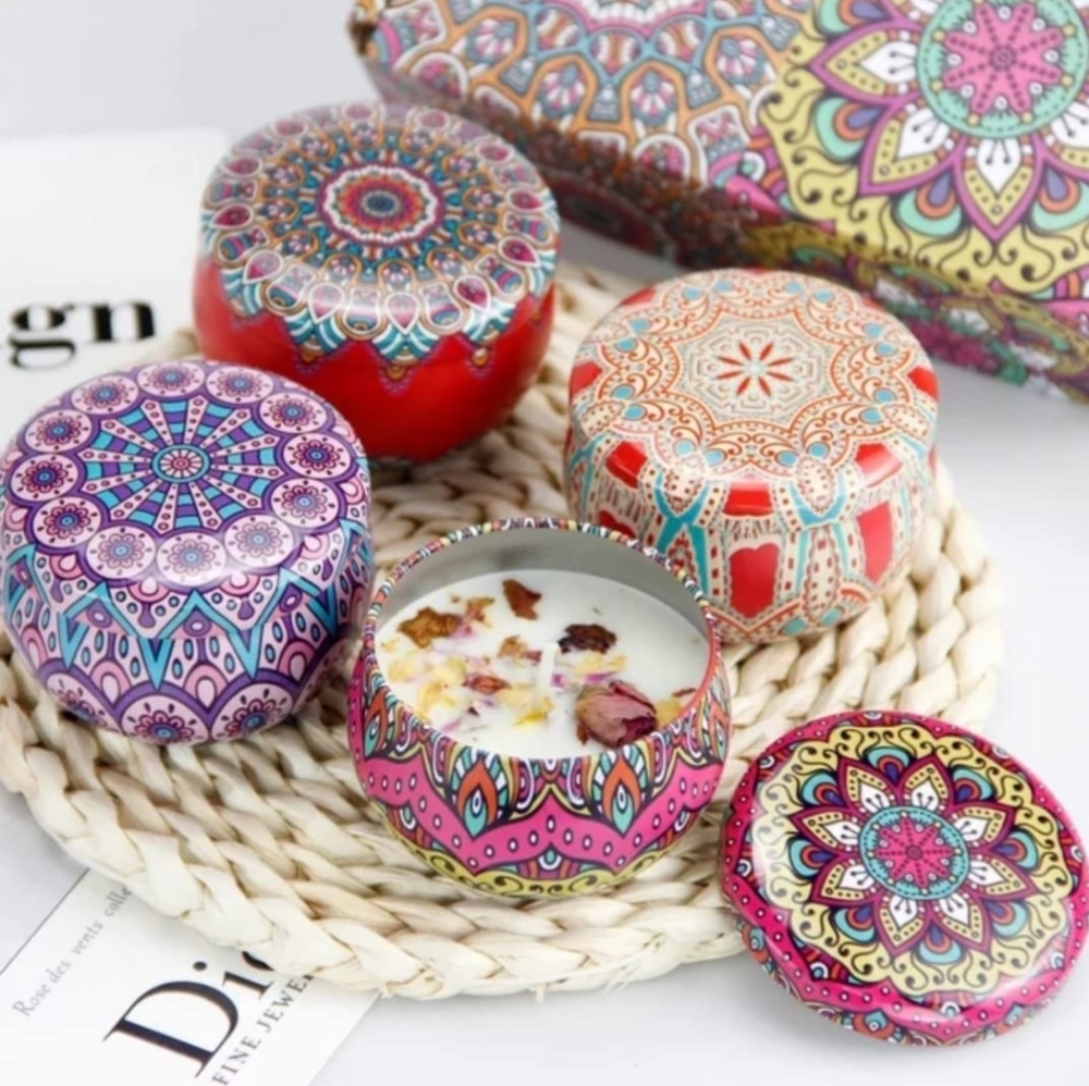 ****♠︎♤♤♤sold♤♤♤♠︎****Candles Aromatherapy Essential Oil With Dried Flowers